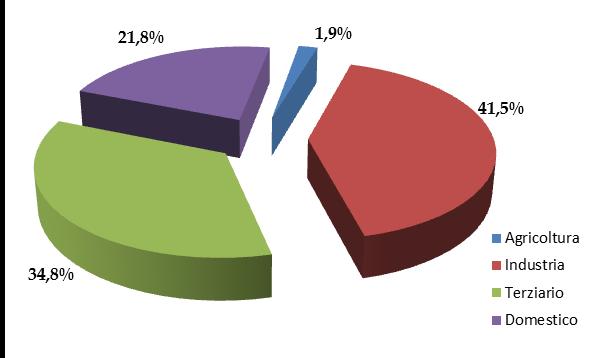 Consumi di energia elettrica per settore DATI ITALIA Nel 2016 le rinnovabili (108.021,7 GWh) hanno contribuito per il 37,5% alla produzione lorda complessiva (287.