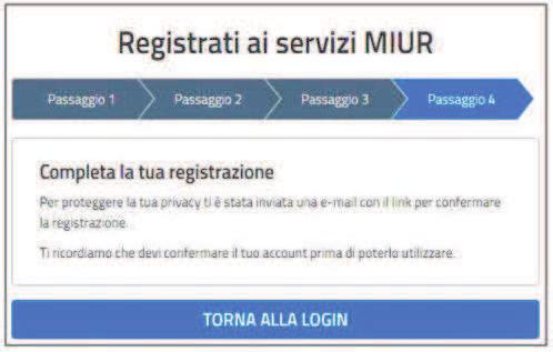 4- L utente quindi, all indirizzo indicato in fase di registrazione, riceverà l e-mail Conferma della registrazione contenente il link da selezionare per