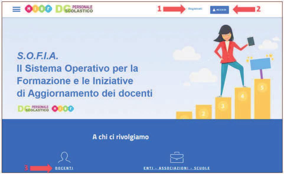 Registrazione e accesso alla piattaforma della formazione Registrazione Per effettuare la registrazione ai servizi MIUR e alla piattaforma della formazione l utente