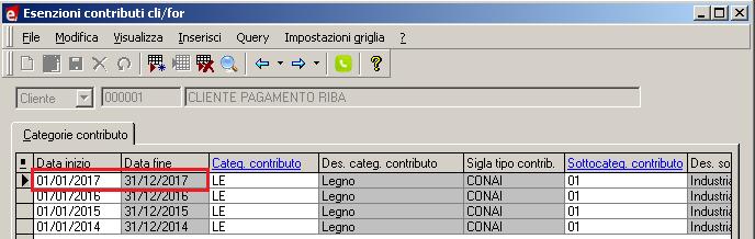 procedura richiederà l inserimento dell anno 2017) e salvare l inserimento. Dalla rel.02.15.