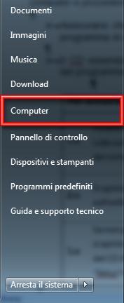 Per Windows Vista/7 1. Andare nel menù "Start" 2. Cliccare su "Computer" 3. Si aprirà una finestra, fare doppio - click sull'unità CD- ROM con il logo AG 4.