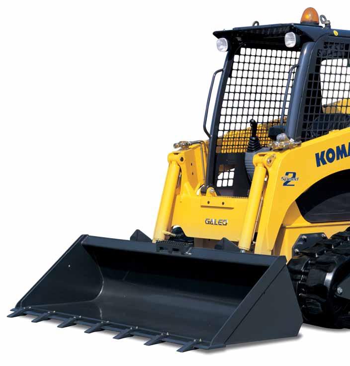 Un rapido sguardo Potenza, agilità e facilità di utilizzo sono le caratteristiche delle pale compatte cingolate Komatsu CK20-1 e CK30-1.