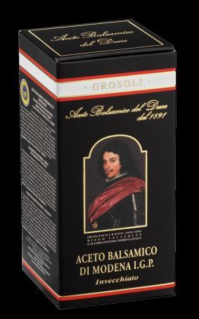 Another jewel in the crown of Aceto Balsamico del Duca proposal, a product obtained from a family s recipe by first quality