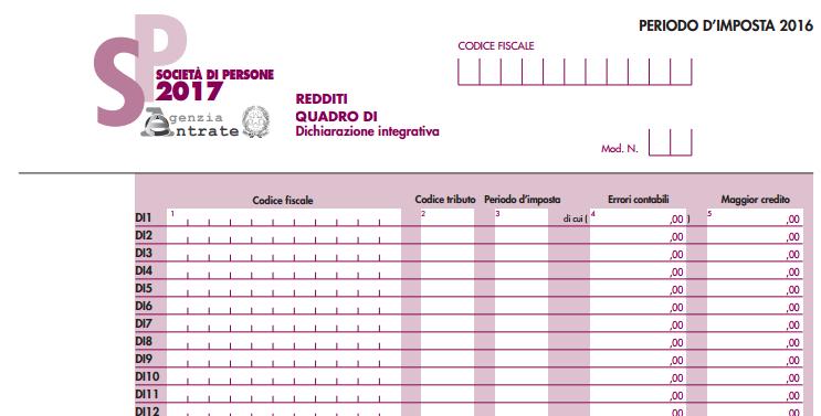 Nuovo Quadro DI Dato che, il Legislatore prevede, tra le novità, che nella dichiarazione relativa al periodo d imposta in cui è presentata la Dichiarazione Integrativa è da indicarsi il credito