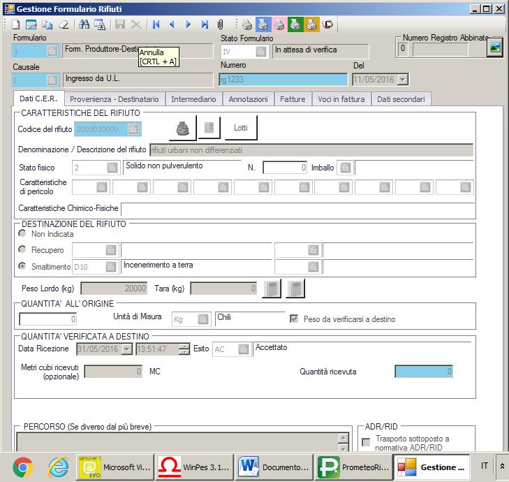 4. Inserisci l unità locale (UL): clicca sull icona, seleziona l unità voluta con doppio click. 5.