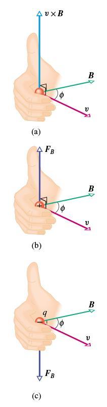 Definizione di B e forza di Lorentz Consideriamo una particella carica in moto, esiste una forza magnetica F B che agisce su questa carica ed è definita come: ԦF B = q Ԧv B La forza che agisce sulla