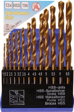 punte da trapano HSS COBALTO HSS BGS 110 Set 25 pezzi, punte da trapano HSS, 1-13 71,15 interamente rettificate, punte a giunto incrociato punte realizzate in acciaio HSS