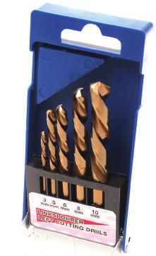 in custodia di legno 22,19 BGS 2731 Set 5 pezzi, punte da trapano taglio a sinistra misure: 3-5 - - 8-10 acciaio al cobalto (5%) per estrarre viti rotte 1,07 BGS 50401 Set pezzi, punte