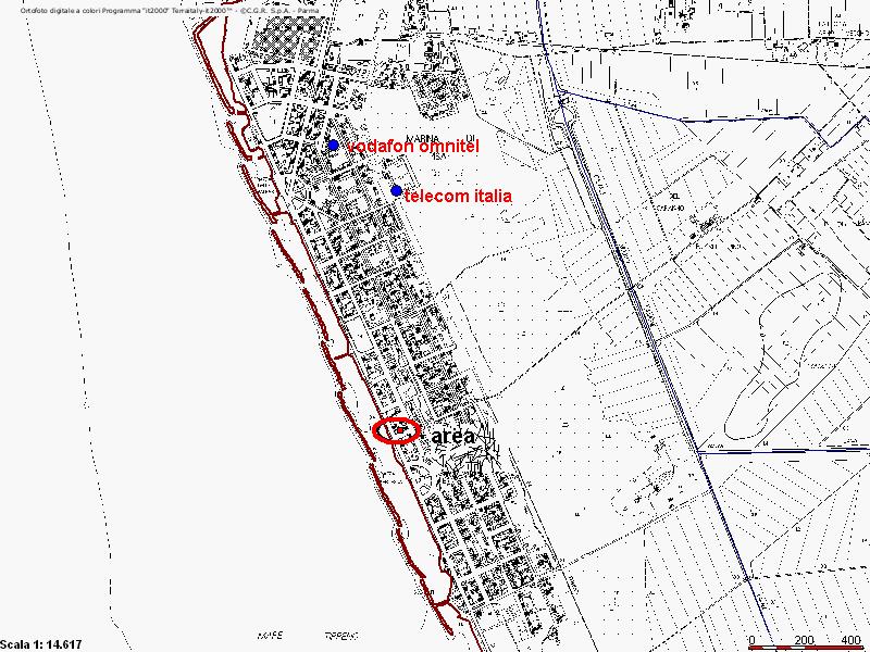 Antenne per telefonia mobile Nella zona circostante l area non risultano posizionate antenne di telefonia mobile.