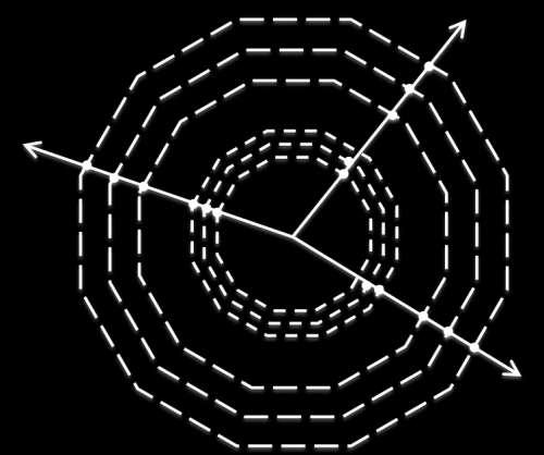 tracciatori Sensibilità tutte le particelle cariche F = p x B immersi in campo