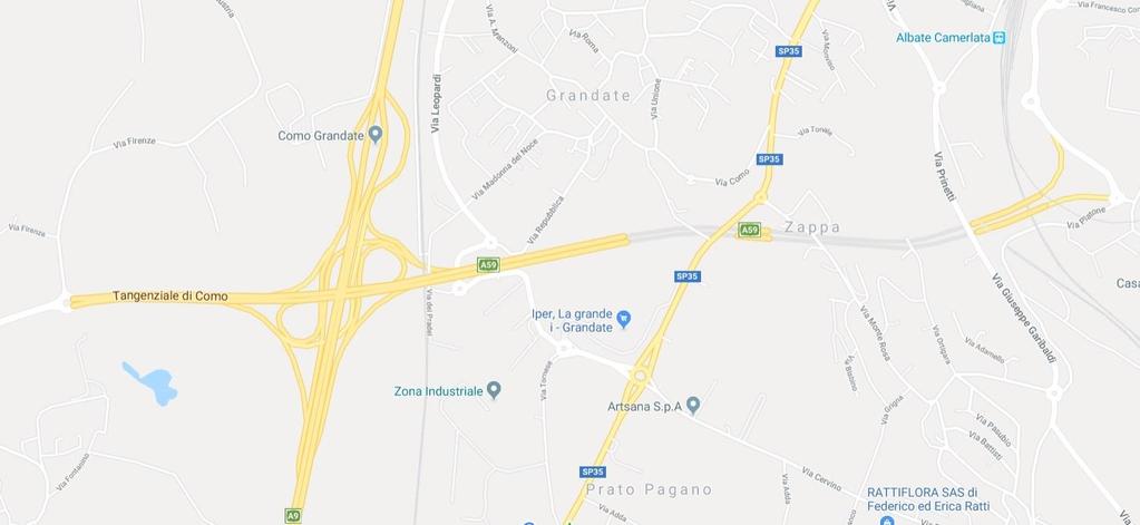 2.2. A59 - Tangenziale La Tangenziale (A59), inaugurata a maggio 2015, si sviluppa per 3,1 Km, si innesta sull autostrada A9 a Grandate, al confine con il comune di Villaguardia (CO), e termina con