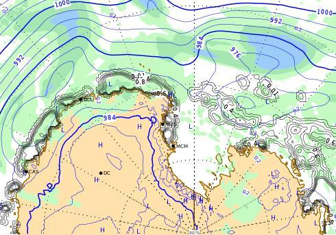WEATHER Meteorological observations and forecasts Tuesday 16/01/2018 Sea Level