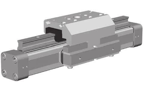 Mounting elements and switches can be ordered separately Versione con guida esterna a ricircolo di sfere Version with recirculating ball bearing guide Caratteristiche generali I cilindri senza stelo