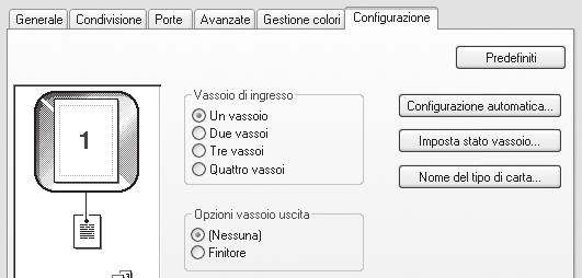 INSTALLAZIONE DEL DRIVER DELLA STAMPANTE/DRIVER PC-FAX 4 Selezionare il pulsante [Configurazione automatica].