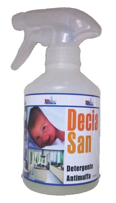 DETERGENTE ANTIMUFFA Igienizzante spray pronto uso Deciasan detergente antimuffa è un prodotto specifico per la pulizia delle superfici interne ed esterne,