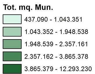 Verde pubblico per o (m 2 ) Anno 2017 I municipi più verdi sono: o X con 12.293.230 m 2 o IX con 3.865.378 m 2 o II con 3.364.