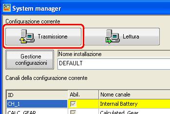 In questo secondo caso appare il pannello Nuova configurazione : si selezioni produttore ECU Microtec e modello ECU