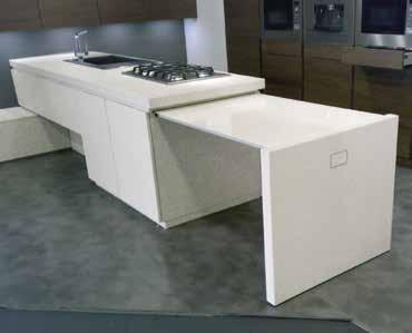 , B Massima precisione a 0 Maximum 0 precision Sistema scorrevole per tavoli cucina e applicazioni speciai Sliding system