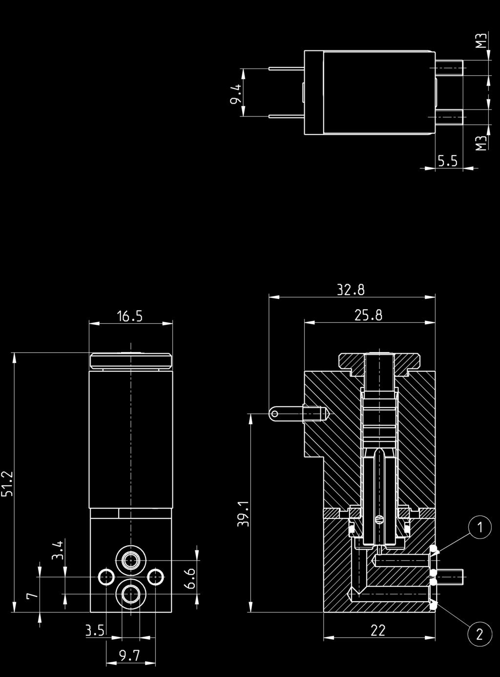 Valvole proporzionali Serie AP - 16 mm, corpo flangiato posteriore Mod. Funzione Orifizio Ø (mm) kv (l/min) Pressione max (bar) Portata max (Nl/min) AP-6214-DR2-GP* 2/2 NC 0.8 0.