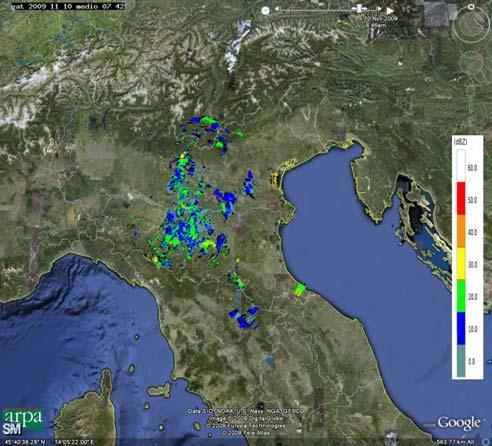 Il primo sistema precipitante, in arrivo da est, coinvolge la provincia di Piacenza e si sposta, esaurendosi, sull Appennino delle province di Parma e Reggio Emilia.