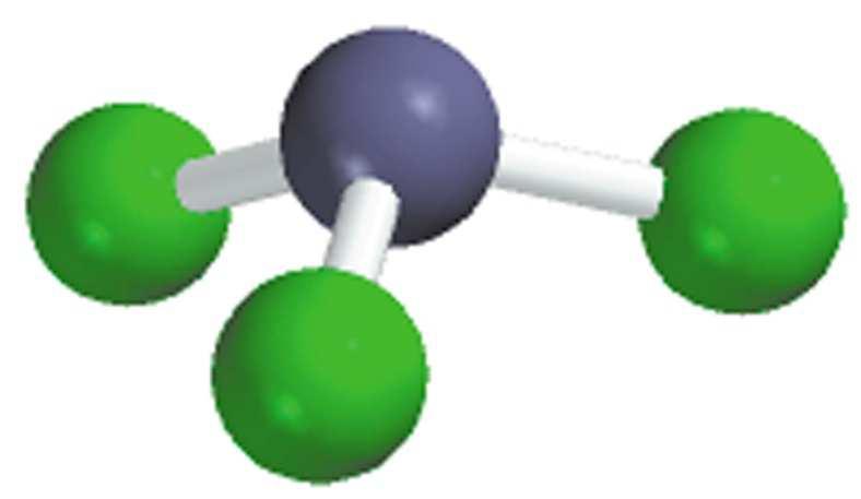 Trifluoruro di azoto (NF 3 ) Stadio 1: N è meno elettronegativo di F, N al centro Stadio 2 : N (2s 2 2p 3 ) 5 elettroni di valenza, F (2s 2 2p 5 ) 7 elettroni valenza 5 + (3 x 7) = 26