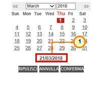 Calendario La funzionalità Calendario consente l'inserimento di specifiche date nei campi in cui queste sono richieste, in alternativa alla digitazione.