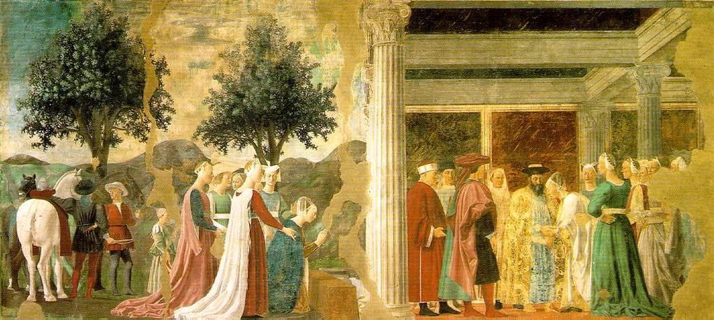 1452-1458, Piero della Francesca, Incontro di re Salomone con la regina