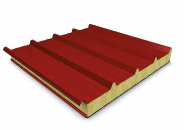 Roof REI Pannello copertura lana minerale Spessori S (mm) Thicknesses S (mm) 50 80 100 120 Euroclass Finitura dei supporti interno esterno Liscio inside outside Micro MR* Dogato Micronervato grecato