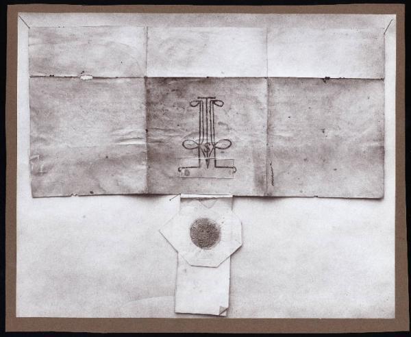 Documento - Lettera-patente di Cesare Borgia a Leonardo da Vinci - 18 agosto 1502 - Vaprio d'adda - Archivio Melzi d'eril Non identificato Link risorsa: