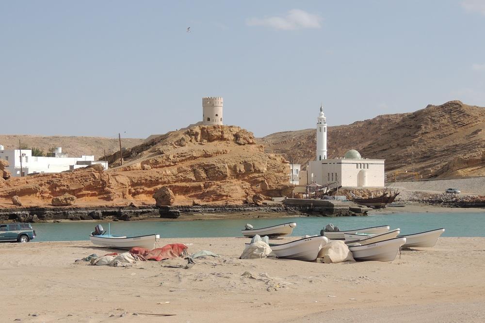 Mercoledì 4 Dicembre: La Costa del Golfo Persico ed i Canyon Wadi Tiwi - Wadi Shab - Bimah sinkhole - Muscat Proseguimento per Wadi Tiwi, una spettacolare gola stretta e profonda scavata tra le