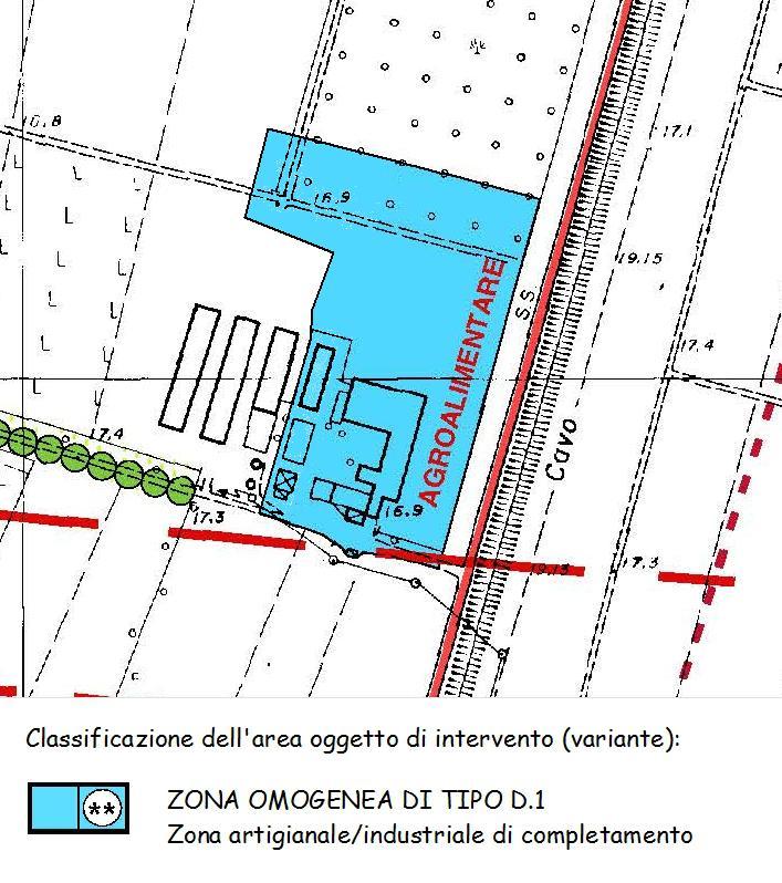 1 "Zona artigianale/industriale di completamento - agroalimentare", in ampliamento alla zona D.
