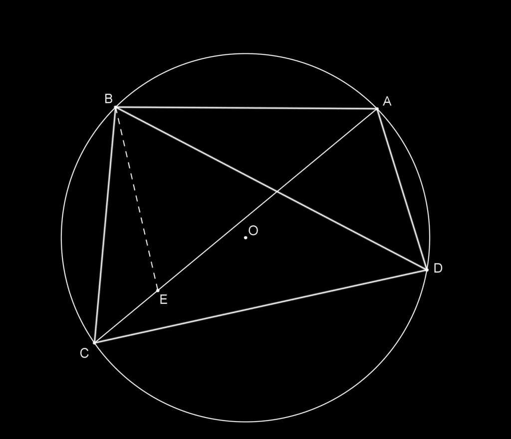 1.9 Quadrilateri ciclici e teorema di Tolomeo 49 quindi, per il teorema 1.9.1, è inscrivibile in una circonferenza.