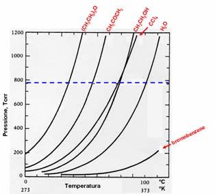 Pressione atmosferica normale omposti con calori di vaporizzazione più alti hanno pressioni di vapore più basse e quindi serve più energia per vaporizzarli (p.e. maggiore) I liquidi basso-bollenti (p.