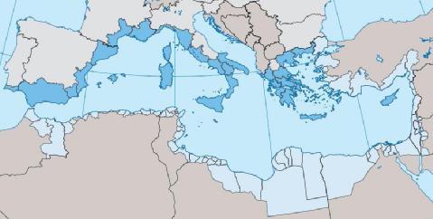 Le caratteristiche del Programma - Ambito Geografico / Attori Eleggibili Territori elegibili: 105 regioni appartenenti a 19 Stati diversi Algeria (14 regioni), Cipro, Egitto (10 regioni), Francia (3