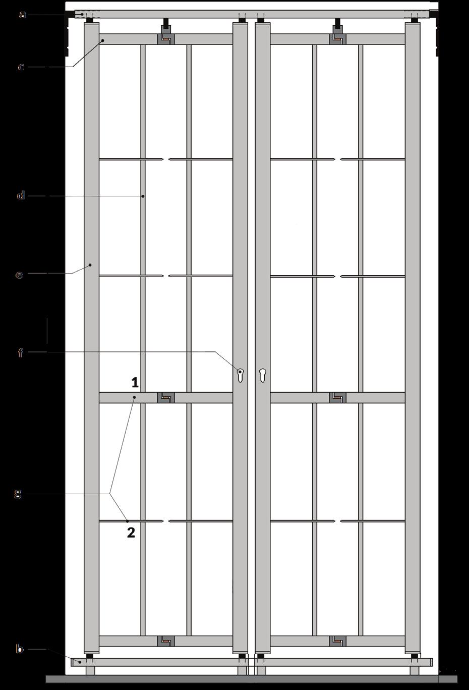 ERACLE antieffrazione classe 3 grate Grata con sistema indipendente delle ante.