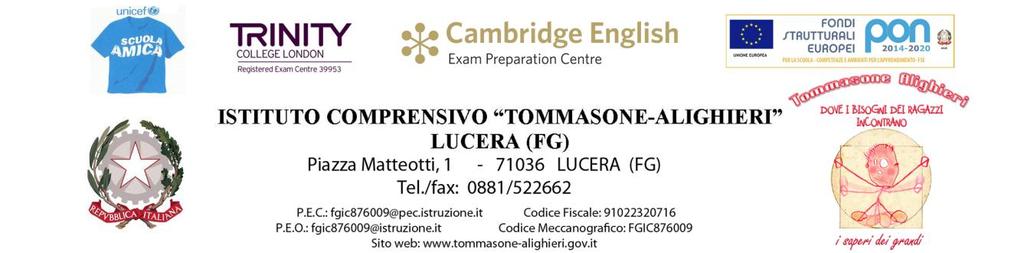 Decreto n. 2/2018 LUCERA, 16/10/2018 ELEZIONI DEI CONSIGLI DI CLASSE a.s. 2018/2019 ALBO-ATTI-SITO WEB VISTO il D.L.vo 16 aprile 199, n. 297; VISTA l Ordinanza Ministeriale n.