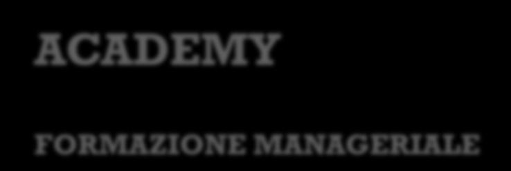 ORGANIZZAZIONE ACADEMY ADVISORY FORMAZIONE MANAGERIALE SERVIZI INTEGRATI DI DIREZIONE AZIENDALE La