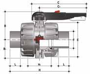 due vie DUAL BLOCK con attacchi maschio per incollaggio, serie metrica d DN PN B B 1 C C 1 E H H 1 L g Codice EPDM Codice FPM 75 65 16 164 87 225 175 164 235 133 44 4789 VKDDC075E VKDDC075F 90 80 16