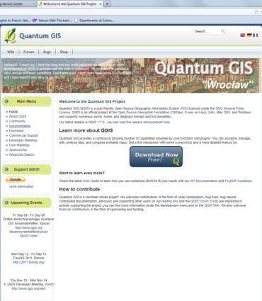 org/; QGIS lavora in ambiente Linux, Unix, Mac OSX, e Windows e supporta dati vector, raster, e database; Al