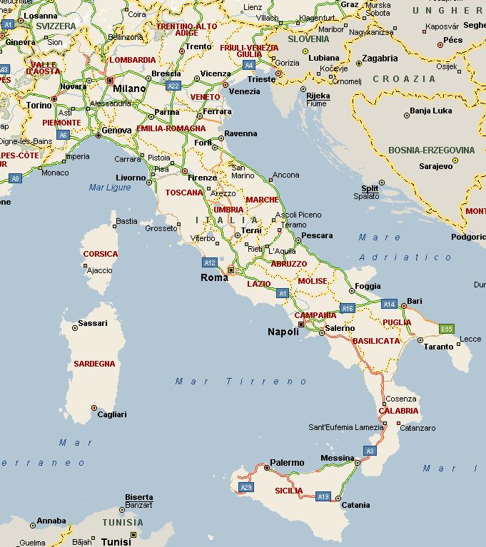 Strada + traghetto Esempio di stima dei costi Relazioni OD: Catania - Napoli Catania - Firenze Attributo di costo