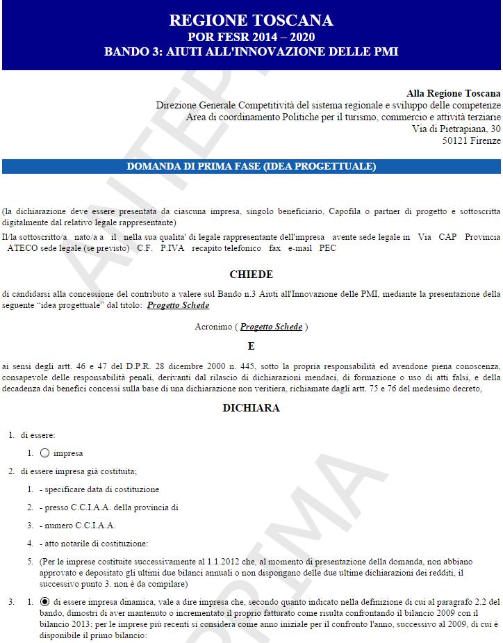 L utente partner Anteprima domanda L utente partner possibilità durante la compilazione della domanda di effettuare una anteprima a video della domanda (premendo il pulsante Controlla anteprima e