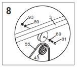 BULLONI ESAGONALI M10x45mm (81), due RONDELLE M10 (89) e un DADO IN NYLON