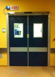 Porta, filtro interno ospedale Porta, ingrsso uffici Porta, filtro interno ospedale Installazione dell architrave (Porta a 2 ante,
