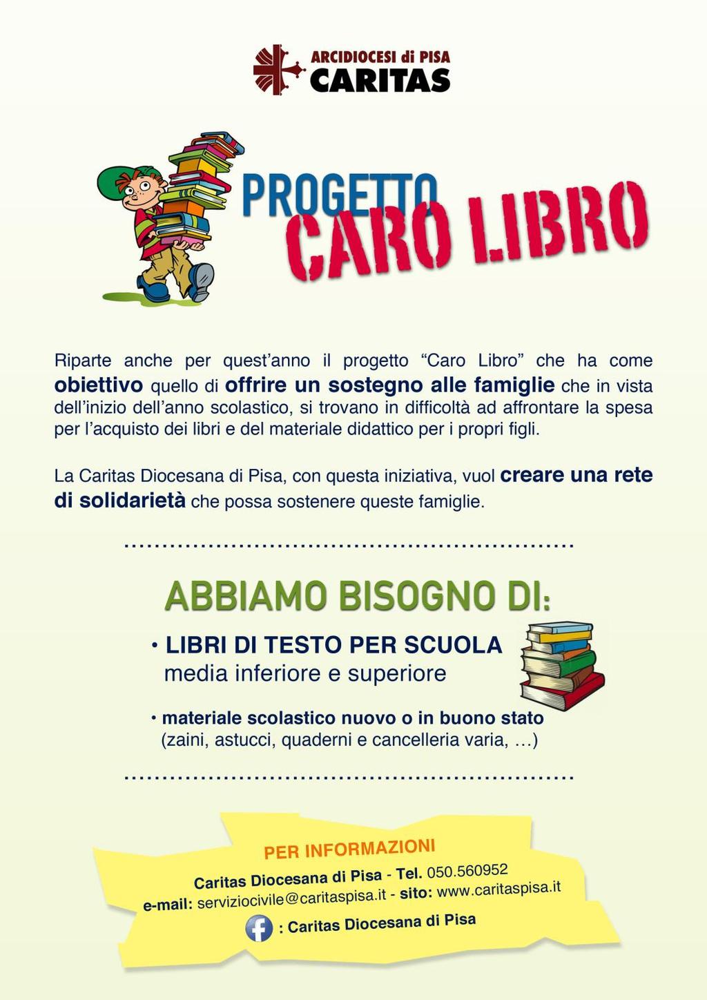 Torna Caro Libro, il progetto di Pisa per aiutare le famiglie con le spese