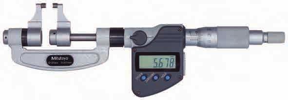 Micrometri Digimatic con becchi Serie 343 Micrometro studiato specificamente per la misura in punti di difficile accesso.