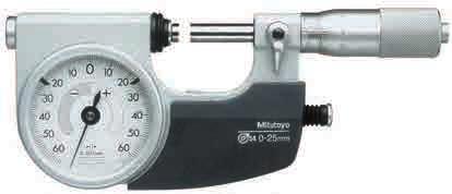 Micrometri con comparatore Serie 510 Questo micrometro, che integra un comparatore analogico, consente di effettuare misure in serie rapide ed accurate.