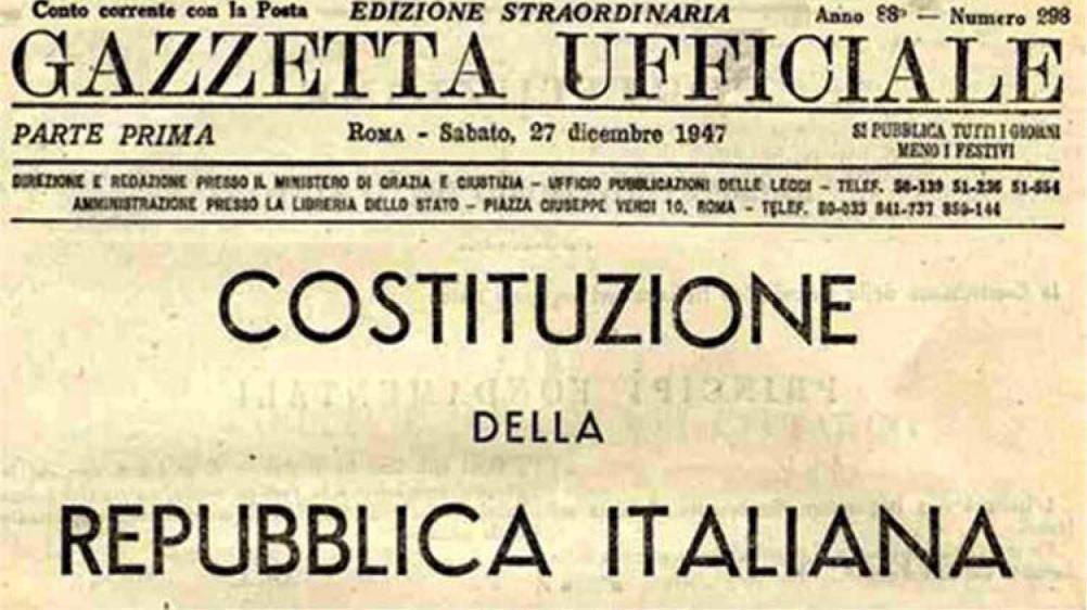 La nostra Costituzione 22 dicembre 1947: il testo della Costituzione è approvato dall