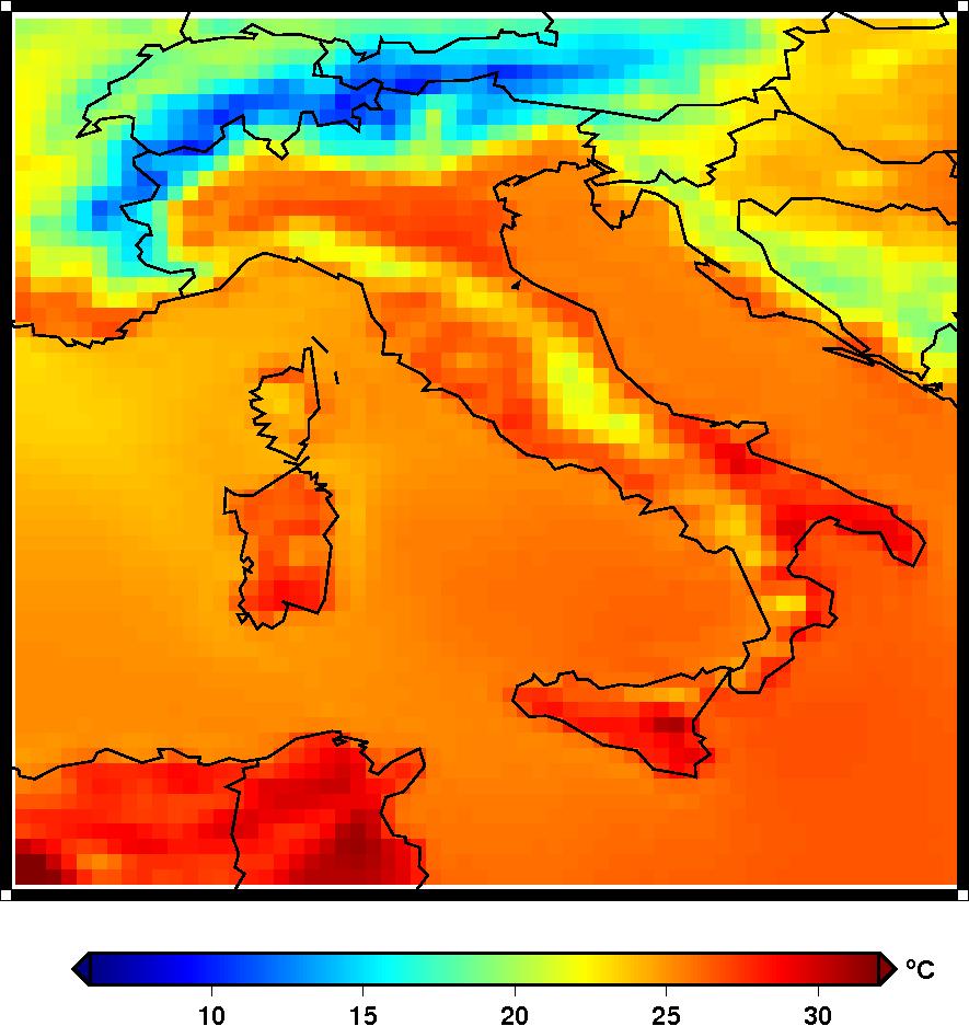 5 Temperatura media in estate <1979-2008>