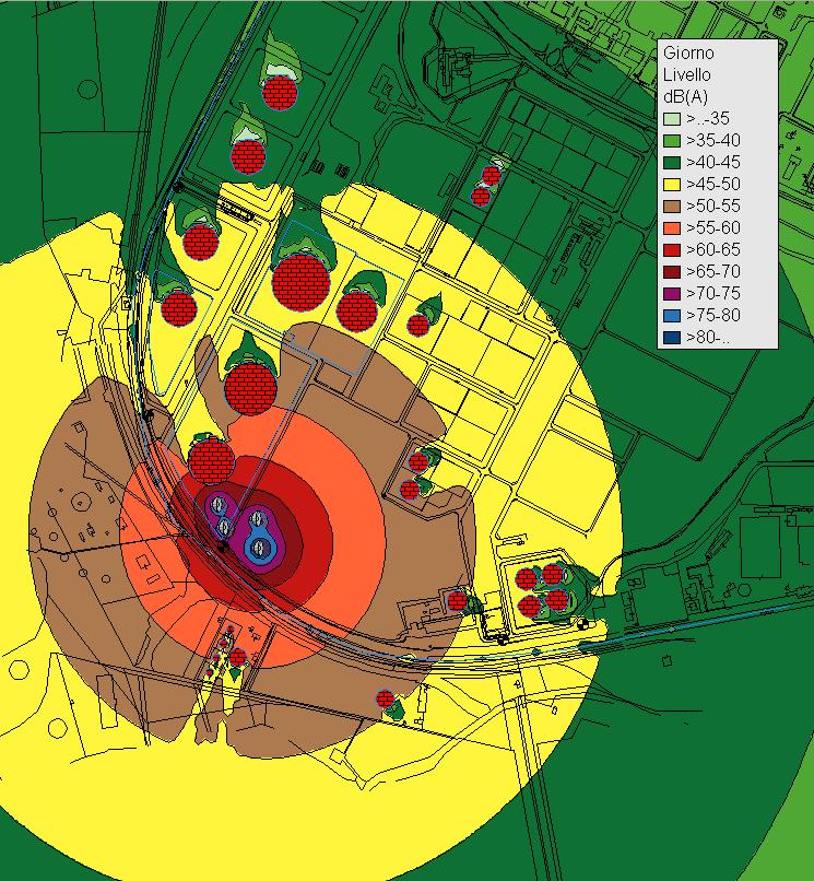 Pag. 7 di 11 P15 P16 P17 P18 P20 Figura 2: Mappa dello scenario in fase di preparazione del sito Relativamente ai punti oggetto di monitoraggio considerati ubicati lungo il confine dell insediamento