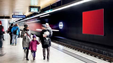 Bahnhof SBB Bern Scheda Supporto pubblicitario Rail Beamer Formato 16:9, superfici di proiezione, a partire da 10 m 2, in